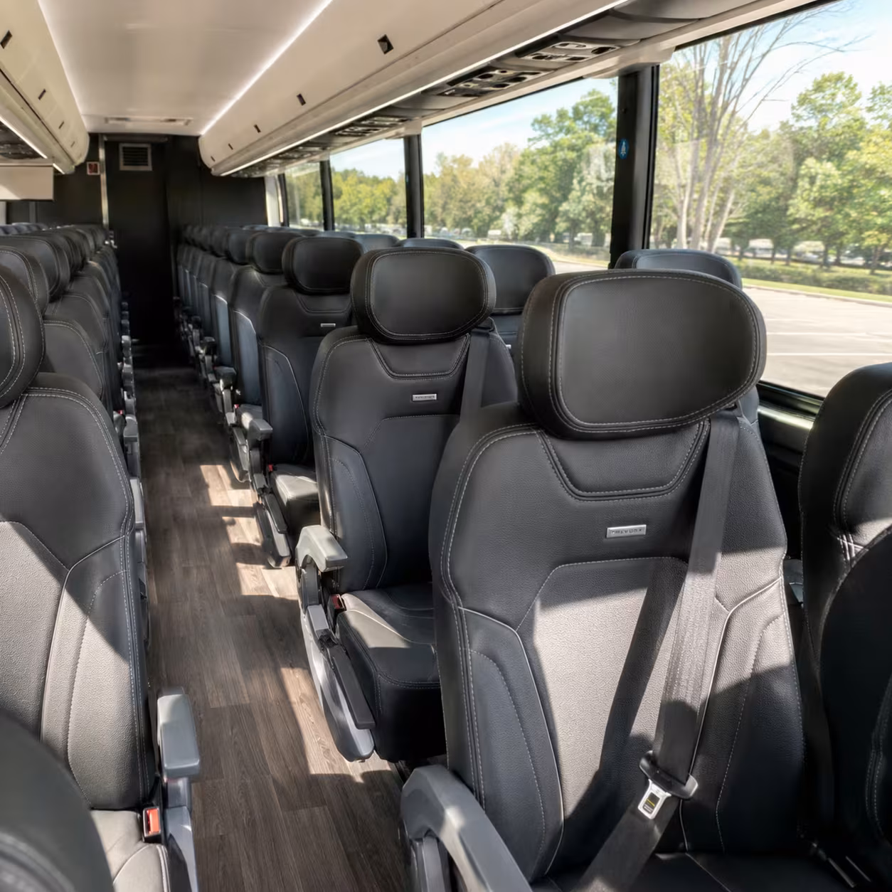 brooklyn charter bus rental interior