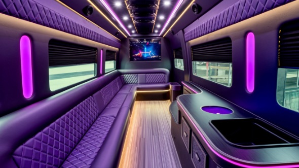 party bus rental interior
